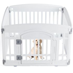 Dog Game Fence Is Safe And Reliable (Option: White4Panel)