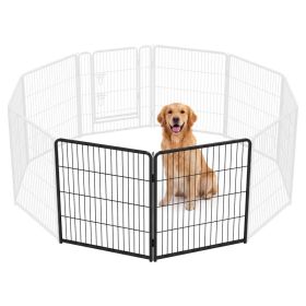 Metal Material, Foldable Pet Fence With A Door, Suitable For Small, Medium And Large-sized Dogs Outdoors (Option: 32in)